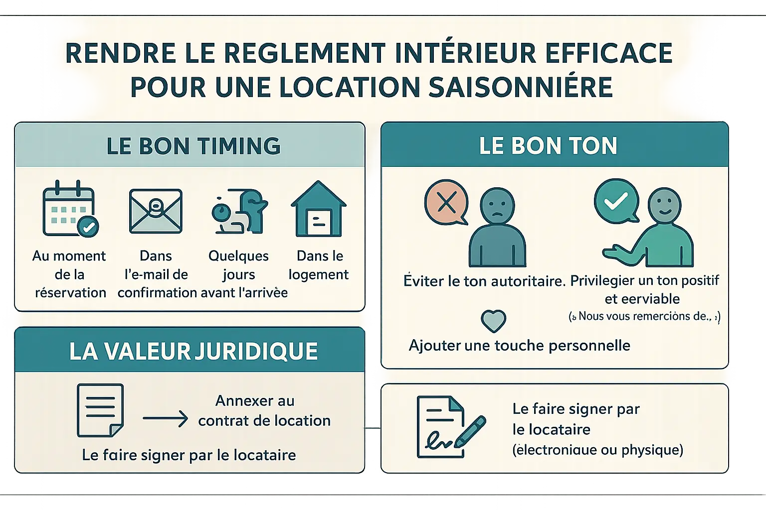 Exemple de règlement intérieur dans un logement de location saisonnière